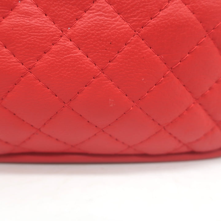 Clare V. Supreme FannyPack Belt Bag Red Quilted Leather