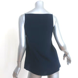 Zimmermann Tank Top Navy Silk Size 0 Square Neck Sleeveless Blouse