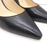 Jimmy Choo Romy 85 Pumps Black Kid Leather Size 38.5 Pointed Toe Heels