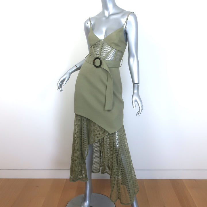 PatBO Bustier midi dress Sz 4, back
