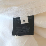 Isabel Marant Etoile Godwin Puff Sleeve Mini Dress Cream Linen-Blend Size 36 NEW