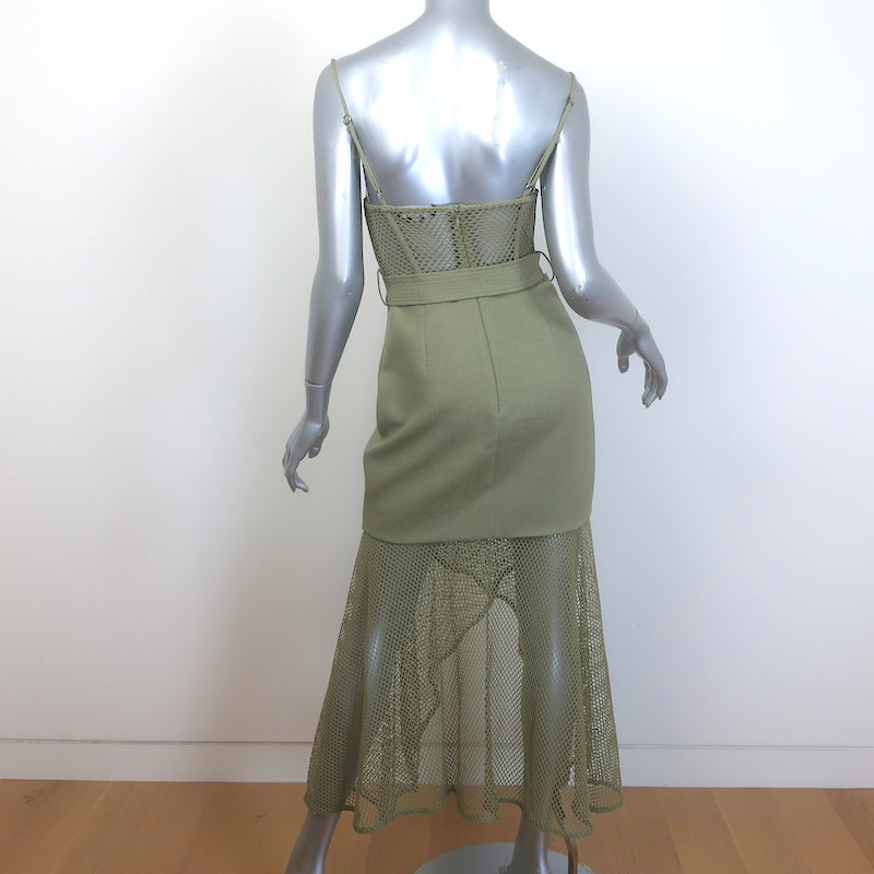 PatBO Bustier midi dress Sz 4, close-up