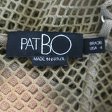 PatBO Bustier Midi Dress Vintage Khaki Mesh & Linen Size US 4