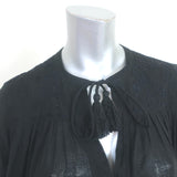 Roller Rabbit Lucknow Serafina Tunic Dress Black Embroidered Cotton Size Small