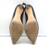 Jimmy Choo Romy 85 Pumps Black Kid Leather Size 38.5 Pointed Toe Heels