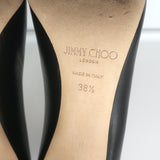 Jimmy Choo Romy 85 Pumps Black Kid Leather Size 38.5 Pointed Toe Heels