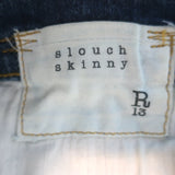 R13 Slouch Skinny Jeans Vintage Blue Stretch Denim Size 26