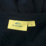 Roller Rabbit Lucknow Serafina Tunic Dress Black Embroidered Cotton Size Small