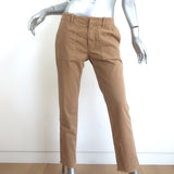 Nili Lotan Jenna Cropped Pants Camel Stretch Twill Size 4