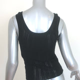 Veronica Beard Galli Tank Top Black Pointelle Knit Size Small