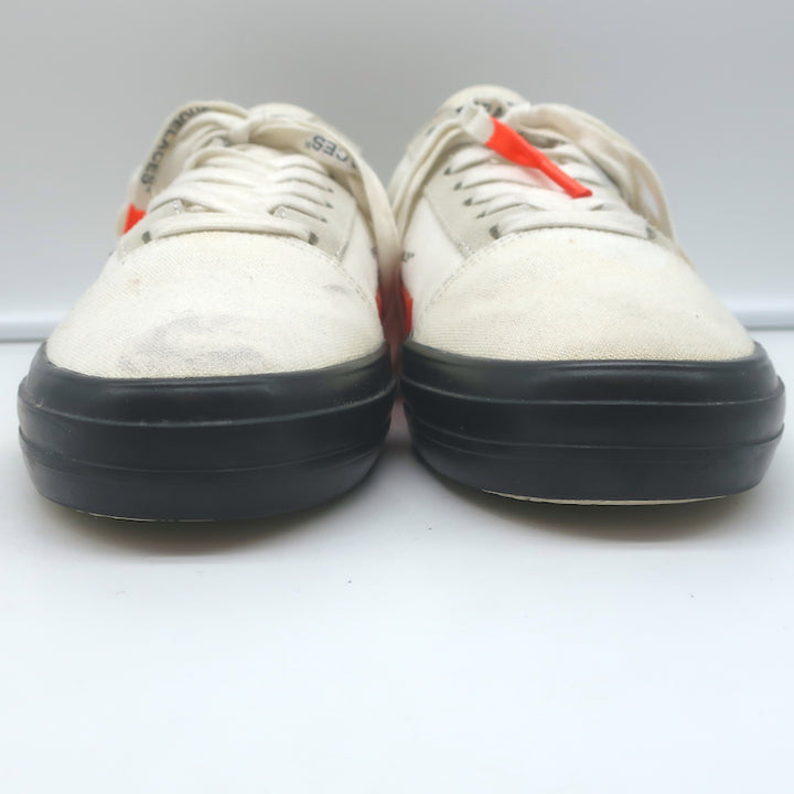 Off-White c/o Virgil Abloh Vulcanized Low Top Sneakers White Canvas Size 39