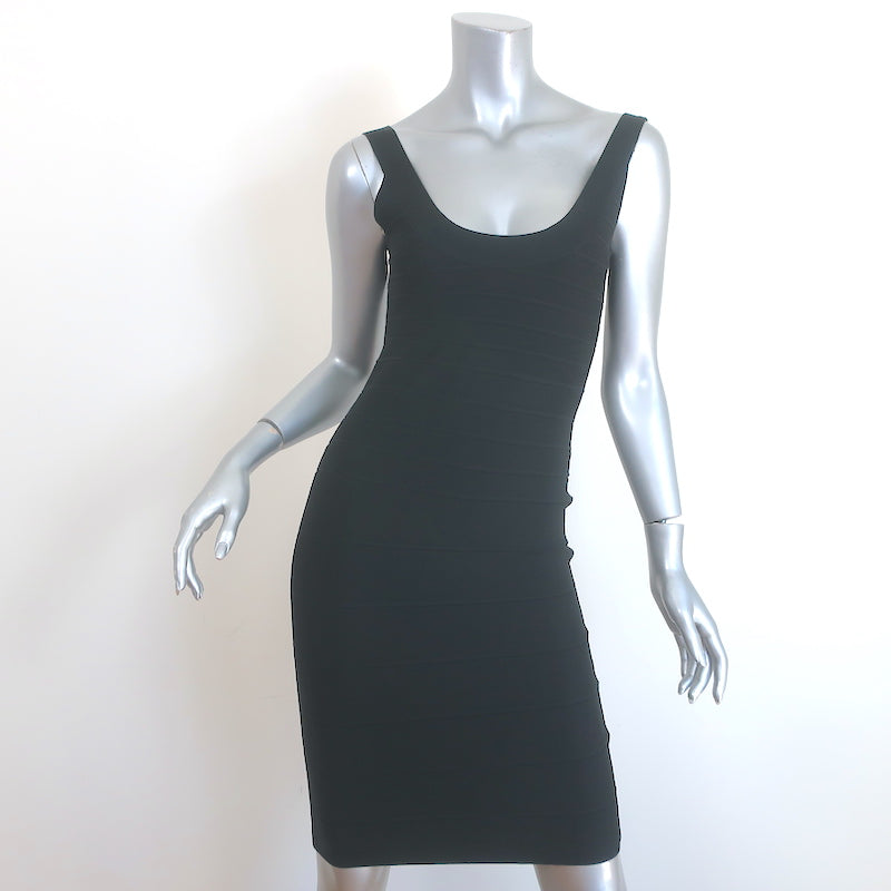 Herve Leger Leah Scoop Neck Bandage Mini Dress Black Size Extra Small Celebrity Owned Herve Leger Leah Scoop Neck Bandage Mini Dress Black Size Extra Small Celebrity Owned