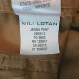 Nili Lotan Jenna Cropped Pants Camel Stretch Twill Size 4