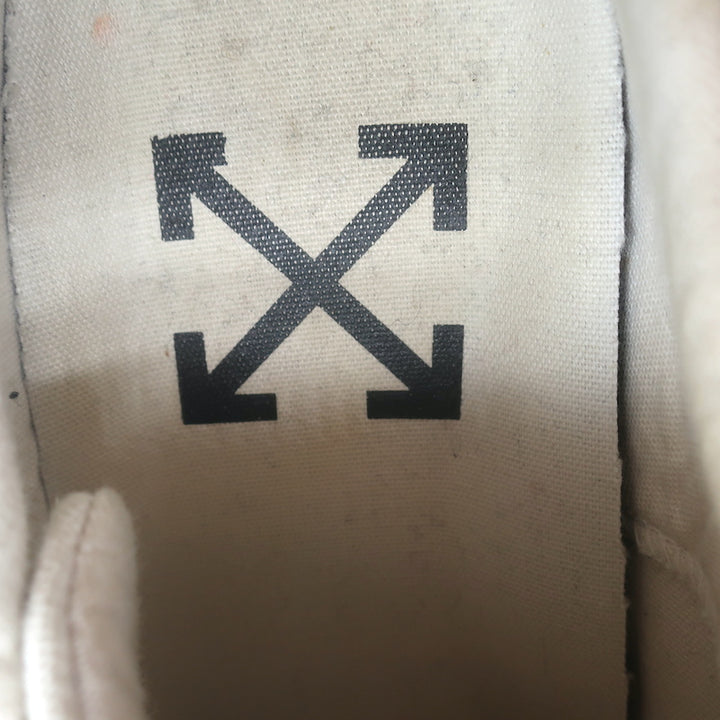 Off-White c/o Virgil Abloh Vulcanized Low Top Sneakers White Canvas Size 39