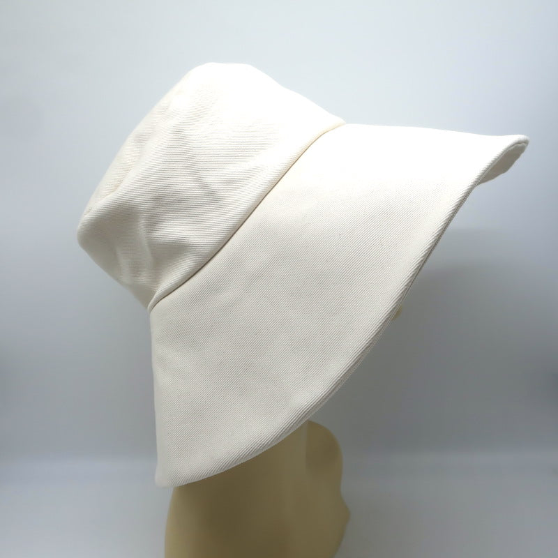 Janessa Leone Walker Bucket Hat Cream Cotton Twill Size Medium