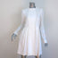 Chloe Front-Buttoned Long Sleeve Mini Dress Cream Crepe Size 36 NEW