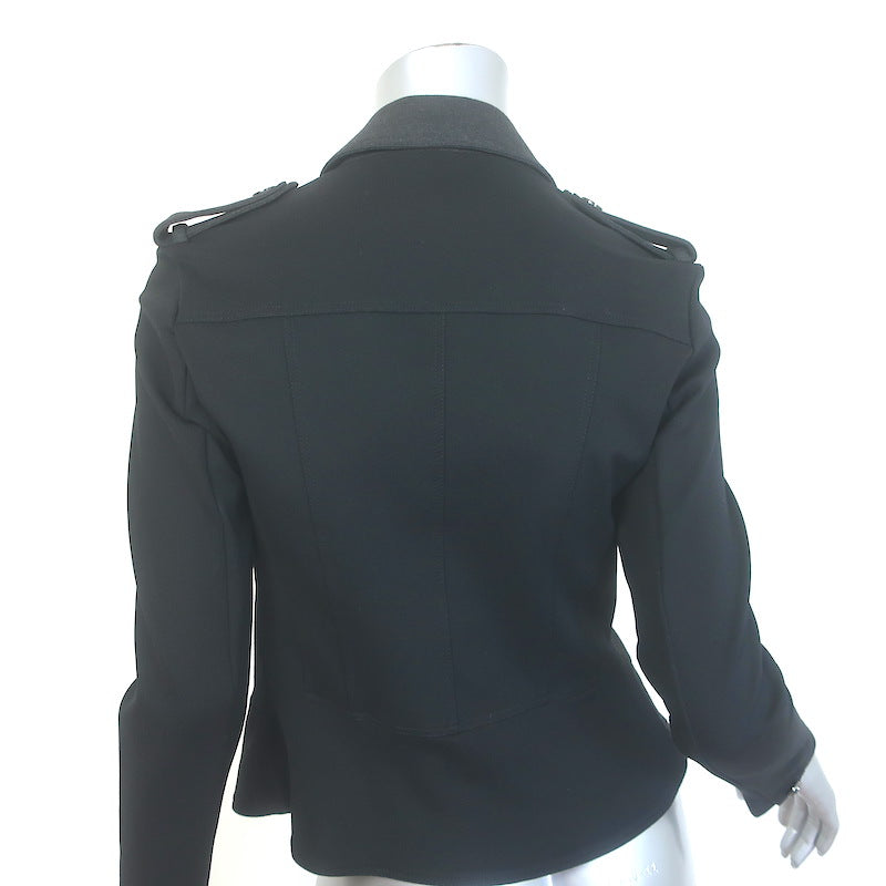 Burberry London Contrast-Front Blazer Charcoal/Black Stretch Jersey Size US 8