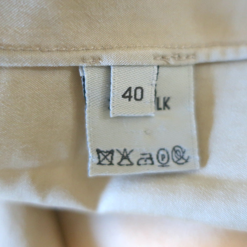 Cortana Button Down Shirt &amp; Pants Set Beige Silk Size 40