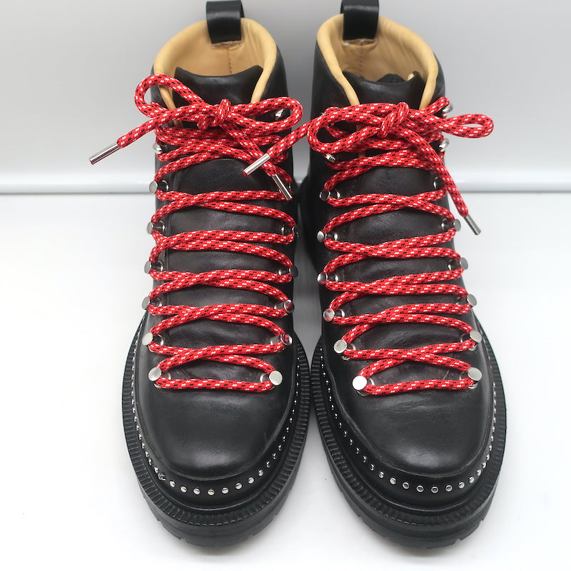Rag &amp; Bone Compass Hiking Boots Black Leather Size 39 Lace-Up Ankle Boots