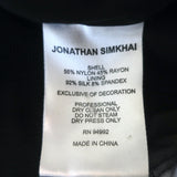 Jonathan Simkhai Short Sleeve Midi Dress Black Tulle-Trimmed Lace Size 4