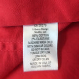 Nili Lotan East Hampton Side Stripe Pants Red Stretch Cotton Size 4