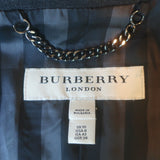 Burberry London Contrast-Front Blazer Charcoal/Black Stretch Jersey Size US 8