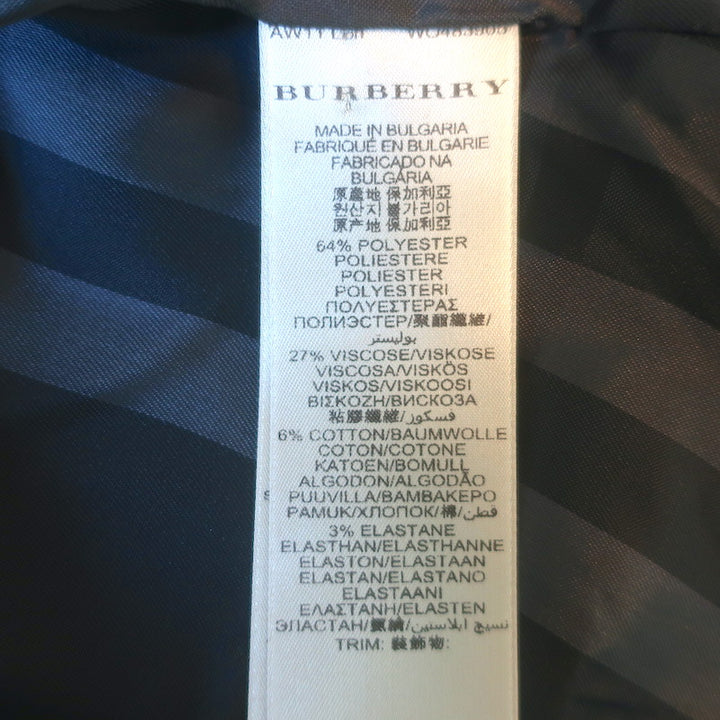 Burberry London Contrast-Front Blazer Charcoal/Black Stretch Jersey Size US 8