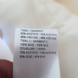 Chloe Front-Buttoned Long Sleeve Mini Dress Cream Crepe Size 36 NEW