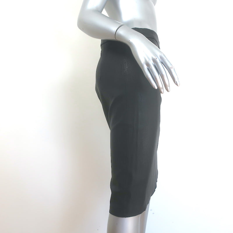 Vince Stretch Leather Pencil Skirt Black Size 8