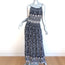 SEA Spaghetti Strap Maxi Dress Navy Floral Paisley Print Crepe Size 2