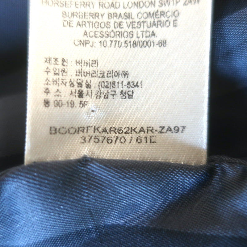 Burberry London Contrast-Front Blazer Charcoal/Black Stretch Jersey Size US 8