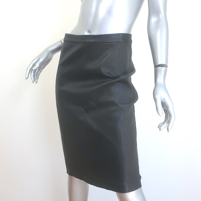 Vince Stretch Leather Pencil Skirt Black Size 8