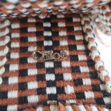 Chloe Odina Jacquard Platform Sandals Brown/White Size 36 Ankle Strap Heels