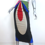 Emilio Pucci midi skirt in goccia multi-color stretch jersey with zip-back detail — gently pre-owned, authentic designer piece