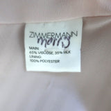 Zimmermann Ruffled Midi Skirt Gold/Light Pink Striped Satin Twill Size 1