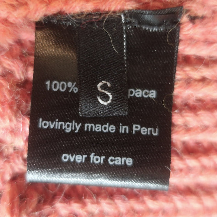 Rachel Comey Beson Mesh Knit Short Sleeve Sweater Top Pink Alpaca Size Small