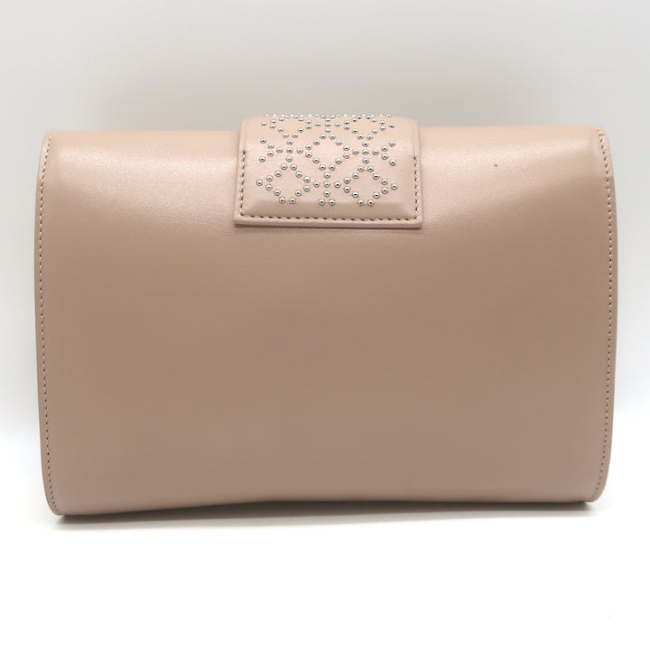 Alaia Simone Arabesque Studded Leather Clutch Sable