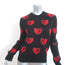 Saint Laurent Lightning Heart Sweater Black/Red Mohair-Blend Size Medium