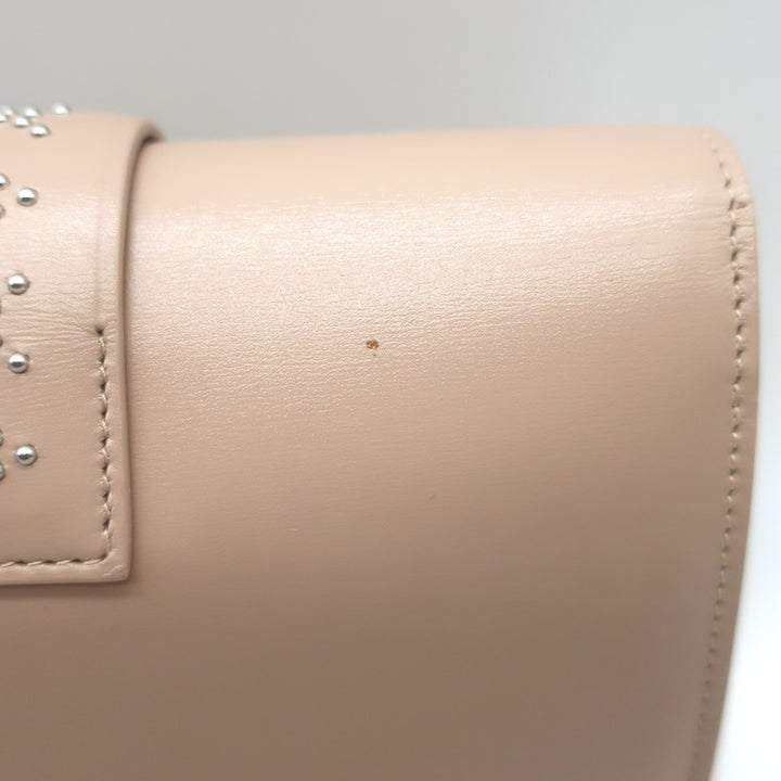 Alaia Simone Arabesque Studded Leather Clutch Sable