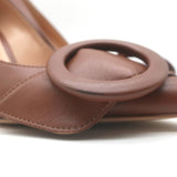 Gianvito Rossi Venezia 85 Pumps Brown Leather Size 36 Pointed Toe Heels
