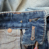 Brunello Cucinelli Boyish Fit Low Slung Tapered Jeans Faded Blue Size US 4