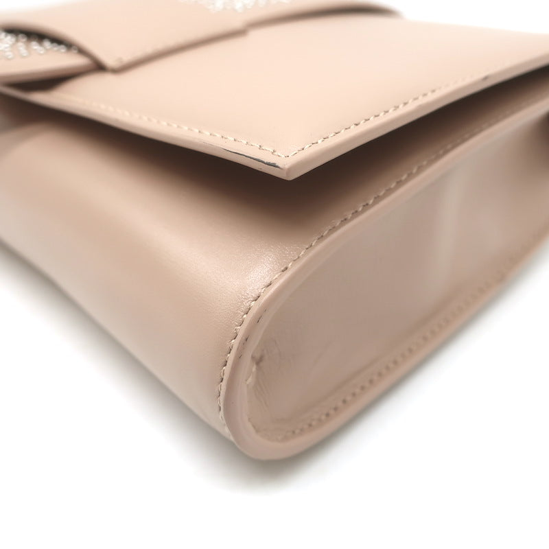 Alaia Simone Arabesque Studded Leather Clutch Sable