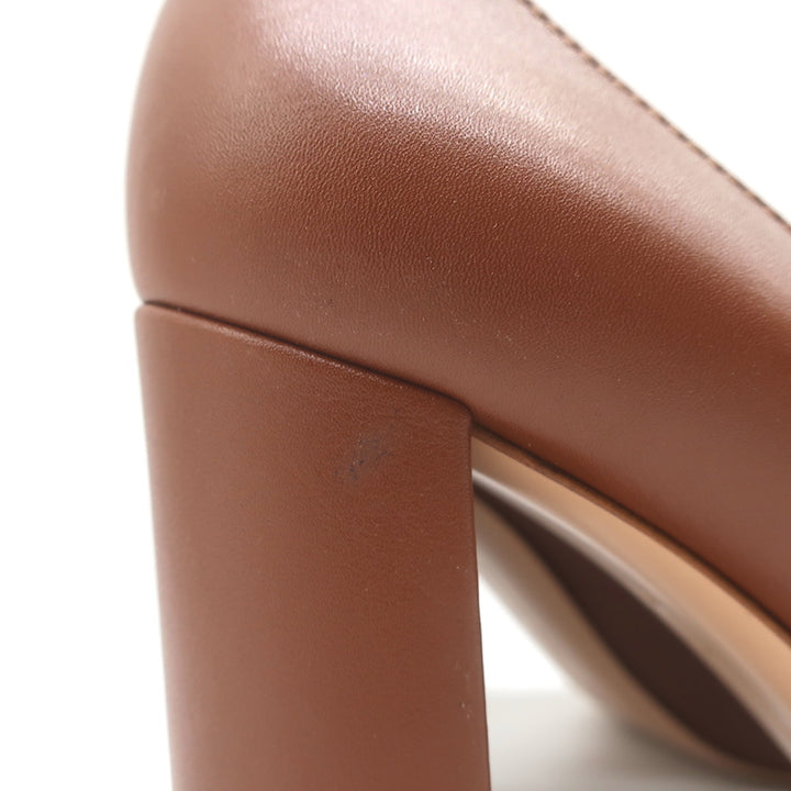 Gianvito Rossi Venezia 85 Pumps Brown Leather Size 36 Pointed Toe Heels