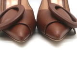 Gianvito Rossi Venezia 85 Pumps Brown Leather Size 36 Pointed Toe Heels