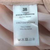 Paco Rabanne Crystal-Embellished Cropped Tie-Neck Blouse Pink Satin Size 38