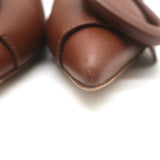 Gianvito Rossi Venezia 85 Pumps Brown Leather Size 36 Pointed Toe Heels