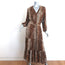 Melissa Odabash Sonja Cheetah Print Maxi Dress Brown Size Small NEW