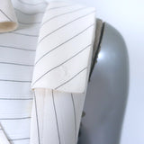 Chloe pinstripe sleeveless tie-neck blouse in cream acetate-viscose blend, pre-owned authentic designer piece.