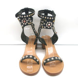 Isabel Marant Ankle Strap Sandals Carol Black Studded Leather Size 39