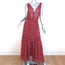 Ulla Johnson Chantelle Tiered Maxi Dress Red Floral Print Silk Georgette Size 2